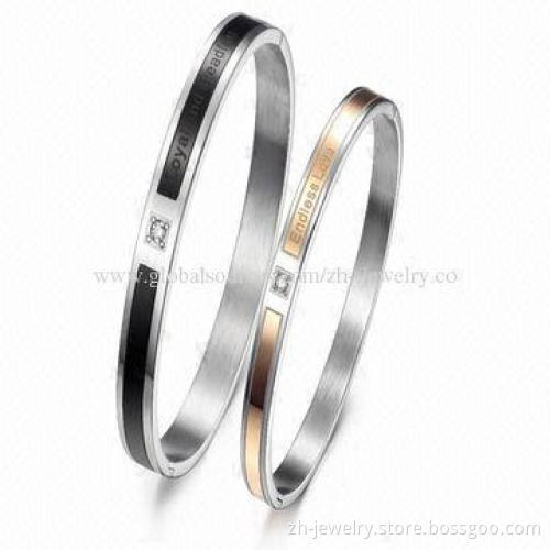 Top 316 Stainless Steel Bangles, Customized Colors are Accepted